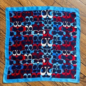 Coach Monogram Square Scarf 21”x21”